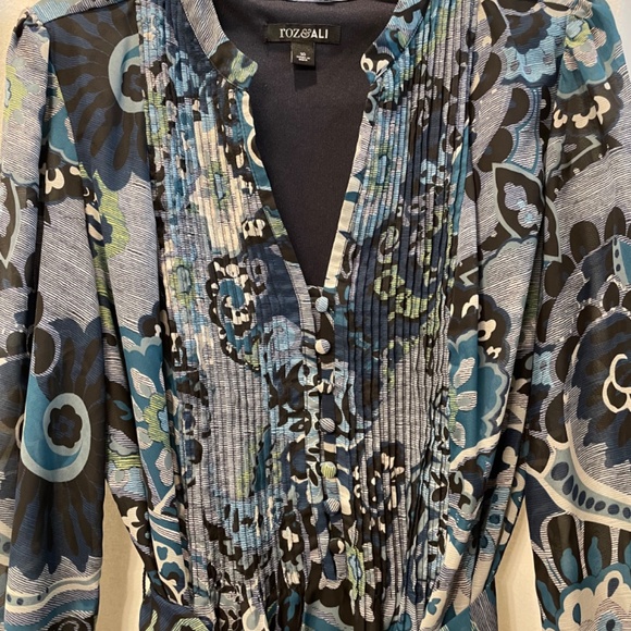 Roz & Ali Chiffon Paisley Dress US Size 10 - Picture 4 of 4